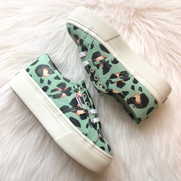 superga leopard platform
